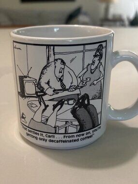 1980 VINTAGE THE FAR SIDE BY GARY LARSON VERY FUNNY COFFEE CUP/MUG
